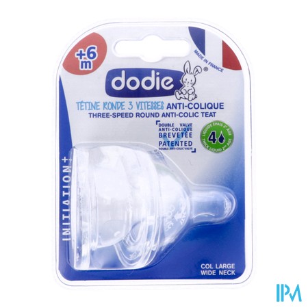 vignette DODIE TETINE 4 INIT+ A/COL +6M SILICONE