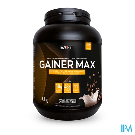 vignette EA FIT CM GAINER CAPPUC 1,1KG BLACK