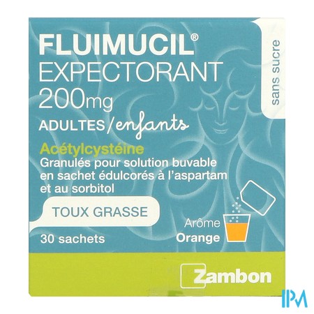 vignette FLUIMUCIL 200MG SACHET 30