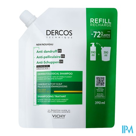 vignette VICHY SHP A-PELLIC CHX SECS ECO RECH400ML