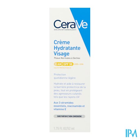 vignette CERAVE CR HYDRATANTE VISAGE SPF50 52ML