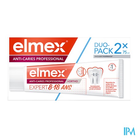vignette ELMEX DENT A/CARIE PRO ORTHO2X75ML