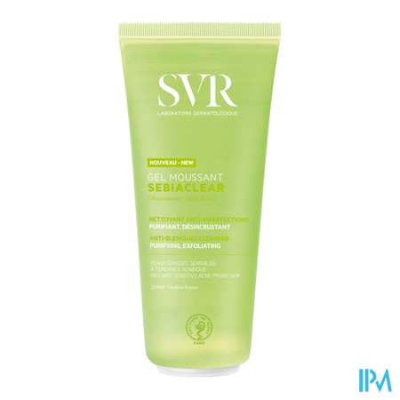 vignette SVR SEBIACLEAR GEL MOUSS 200ML