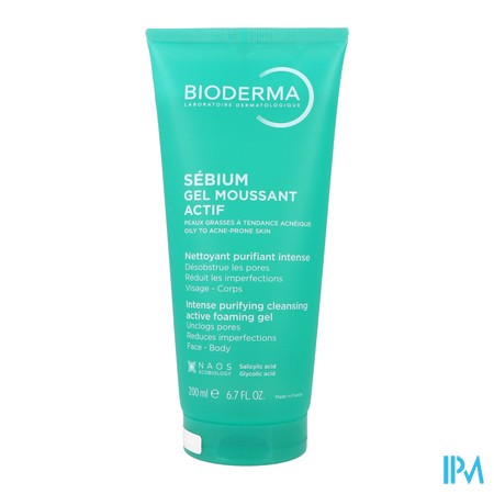 vignette SEBIUM GEL MOUSS ACTIF 200ML