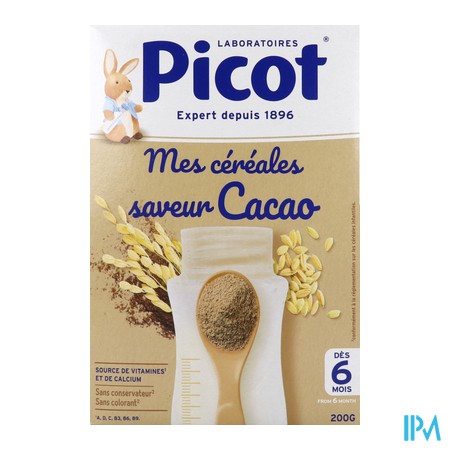 vignette PICOT CEREALE CACAO 6M 200G