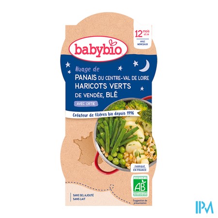 vignette BABYBIO MENU BON/NUIT LEG/VERT 2X200G