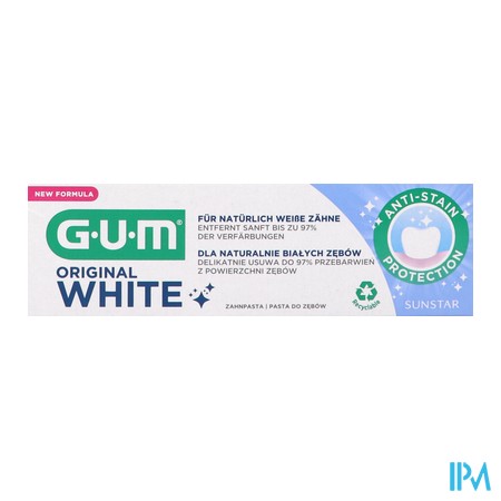 produit GUM DENT ORIGINAL WHITE 75ML