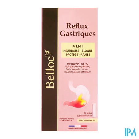 produit BELLOC REFLUX GASTRIQUES STICK X12