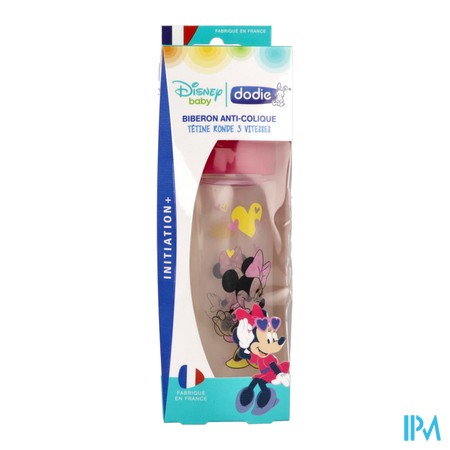 vignette DODIE BIB 3 INIT+ A/COL 330ML +6M MINNIE