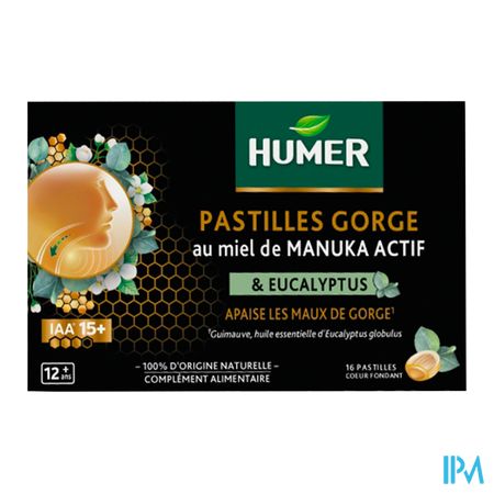 vignette HUMER PASTILLE CŒUR LIQUIDE MANUKA 15+