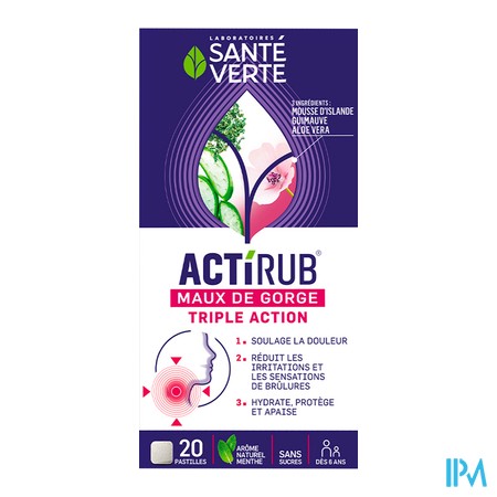 produit SANTE V ACTIRUB PASTILLES MAUX GORGE 20