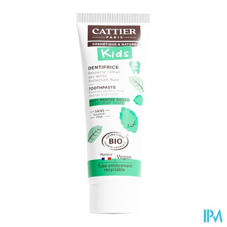 vignette CATTIER DENTIFRICE 7ANS ET+ MENTHE T/50ML