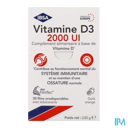 vignette VITAMINE D3 2000UI FILMTEC OROD 30