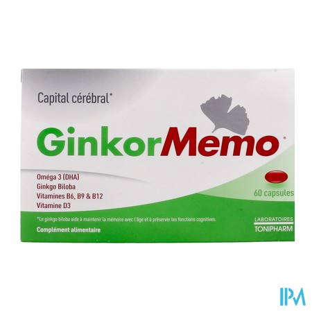 produit GINKOR MEMO CAPITAL CEREB CAPS 60