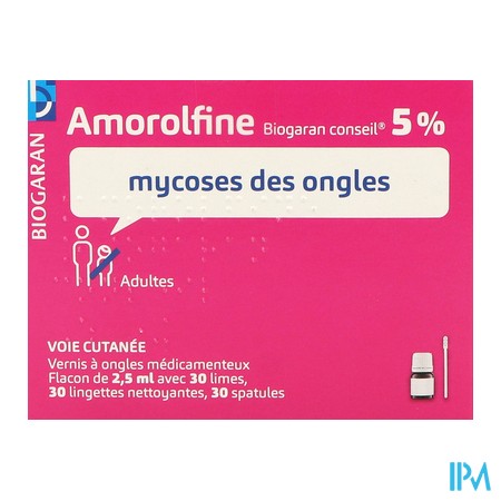 produit AMOROLFINE 5% BGR CONS VER FL2,5ML
