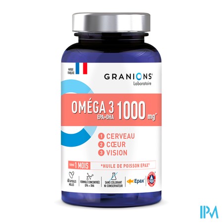 vignette GRANIONS OMEGA3 1000MG CAPS 60