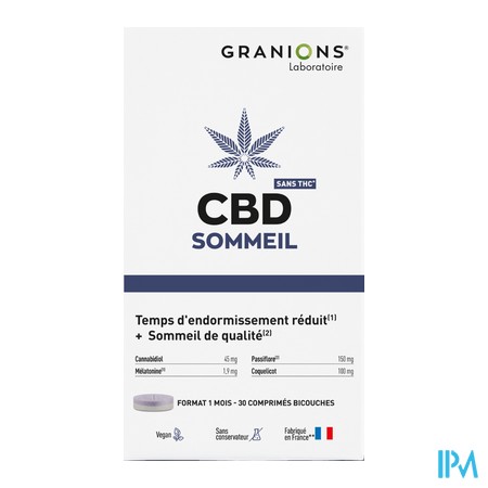 vignette GRANIONS CBD SOMMEIL CPR LP 30