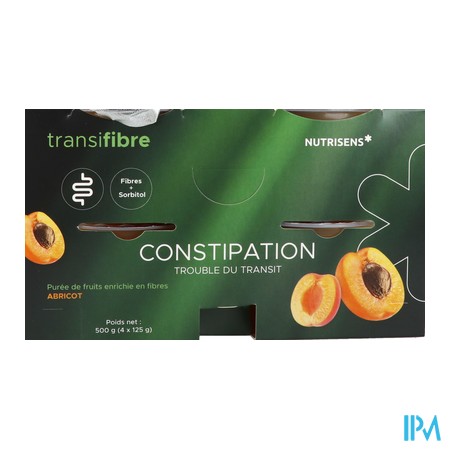 vignette TRANSIFIBRE PUREE ABRICOT POT X4