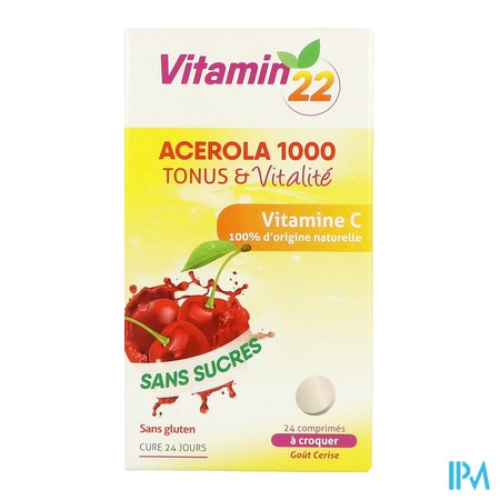 vignette VITAMIN'22 ACEROLA 1000 CPR CROQ24