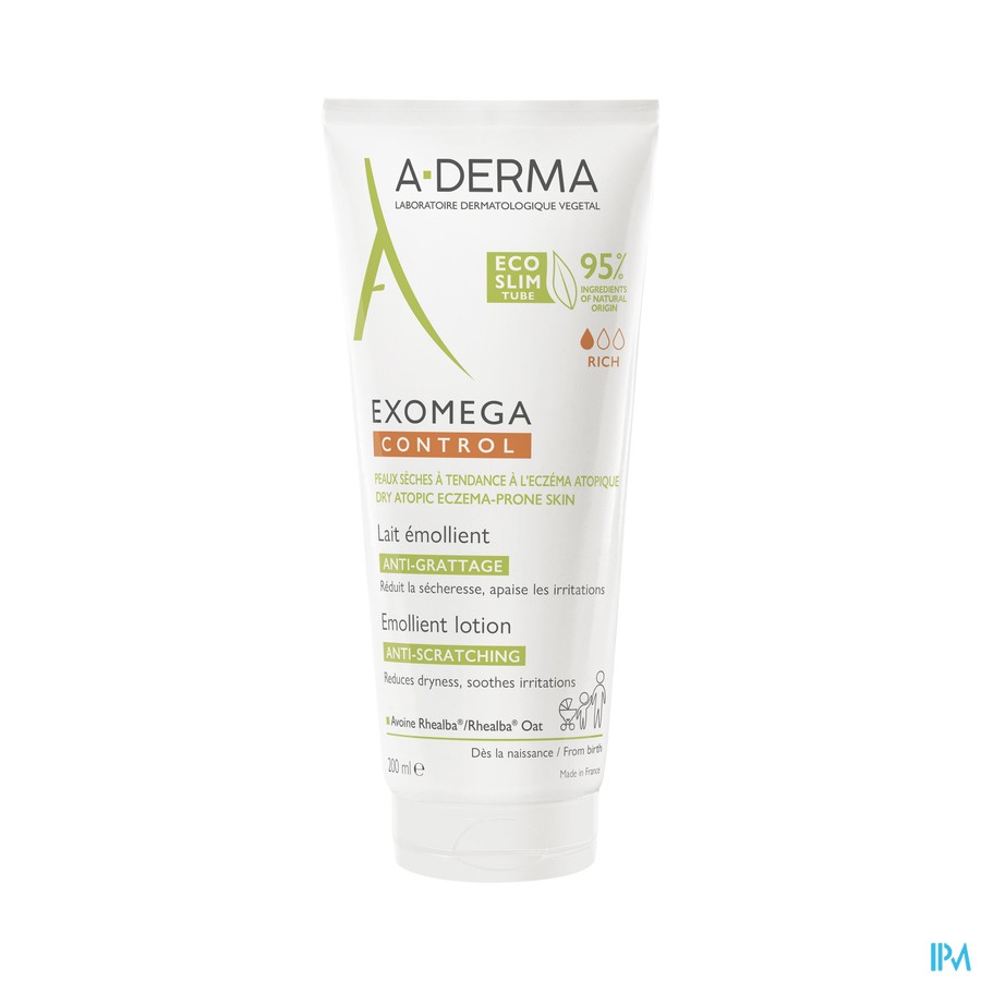 vignette A-DERMA EXOMEGA CONT LAIT 200ML