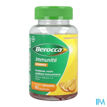 vignette BEROCCA IMMUNITE ORANGE GOMME 60