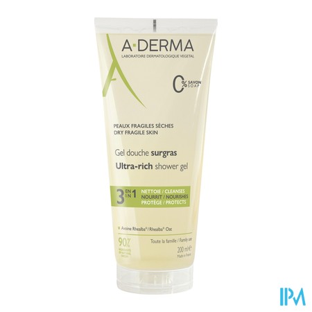 vignette A-DERMA GEL DCH SURGRAS 200ML