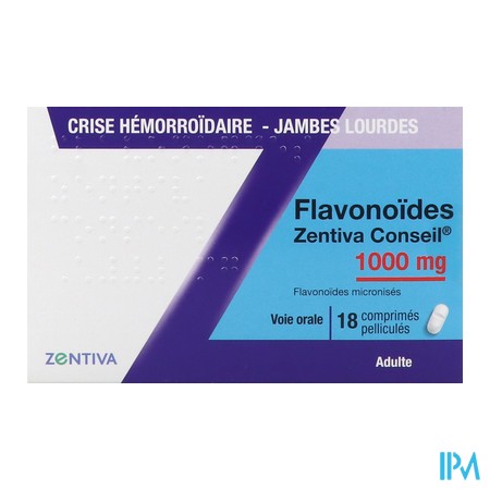 produit FLAVONOIDES ZTC 1000MG CPR B18