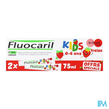 vignette FLUOCARIL DENT KIDS 0/6AN GEL FRAIS2X50ML