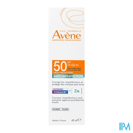 vignette AVENE SOL ANTI-IMPERF50 40ML