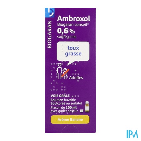 vignette AMBROXOL 0,6% BIOG C SOL S/S 100ML