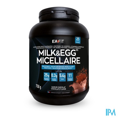 vignette EA-FIT MILK&amp;EGG95 MICEL CHOCO 750G