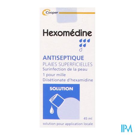vignette HEXOMEDINE 1 POUR MILLE FL 45ML