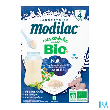 vignette MODILAC CEREALES BIO NUIT CALME 250G