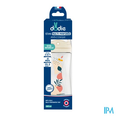 vignette DODIE BIB TEAT&amp;RING ROSE 330ML