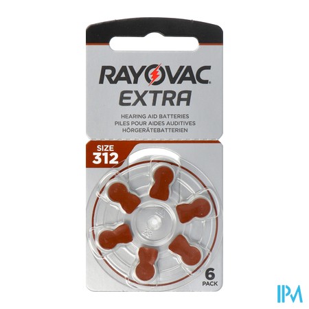 vignette RAYOVAC EXTRA PILE A312 X6