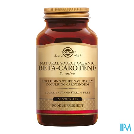 vignette SOLGAR BETA-CAROTENE 7 MG SOFTGELS 60
