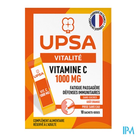 vignette VIT C UPSA 1000MG 10SACH DOSES