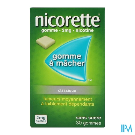 vignette NICORETTE 2MG GOMME SS 30