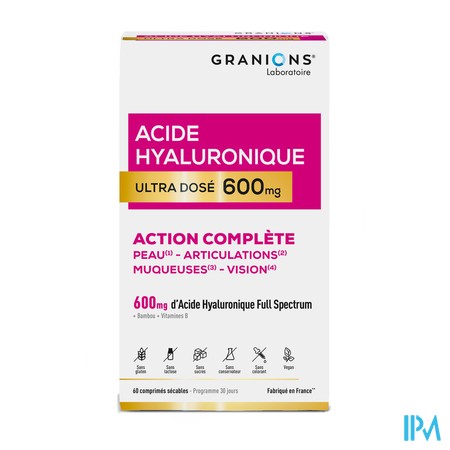 produit GRANIONS ACIDE HYALURONIQUE 600MG CPR60