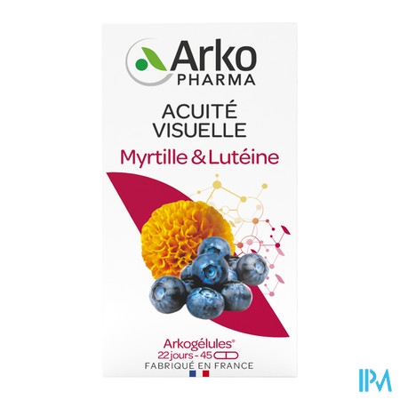 produit ARKOGELULES MYRTILLE&LUTEINE GELU 45