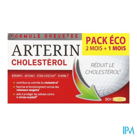produit ARTERIN CHOLESTEROL ECO 2MOIS + 1 90CPR
