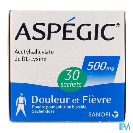 vignette ASPEGIC   500MG    PDR SAC 30