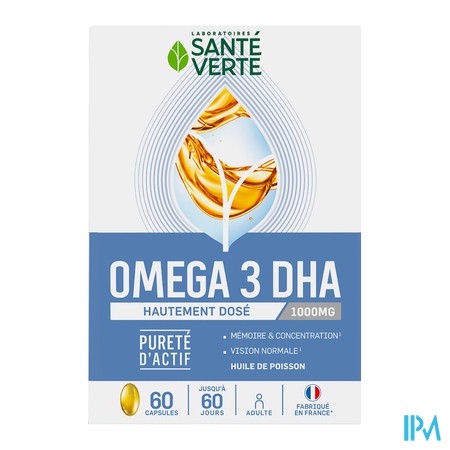 produit OMEGA 3 DHA1000 SANTE VERTE CAPS60
