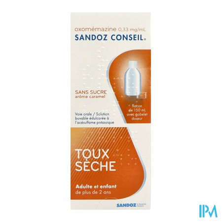 produit OXOMEMAZINE SDC S/SUC BUV150ML