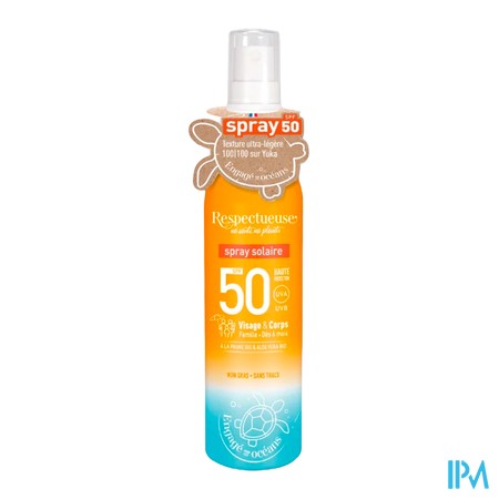 produit RESPECTUEUSE SOLAIRE SPF50 SPRAY 100ML