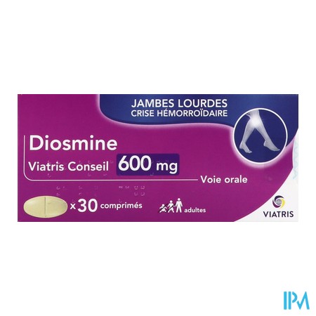 vignette DIOSMINE 600MG MYLAN CPR 30