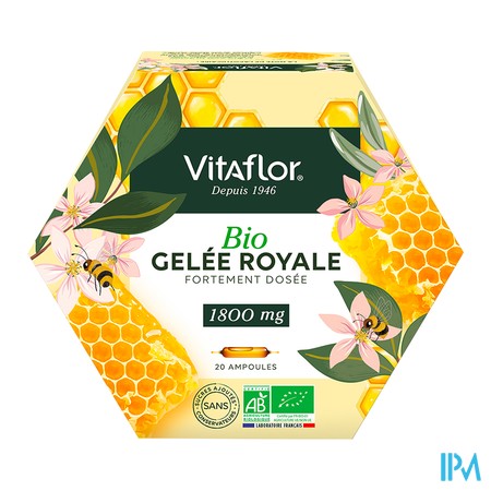 vignette VITAFLOR GELEE ROYALE BIO 1800MG AMP20