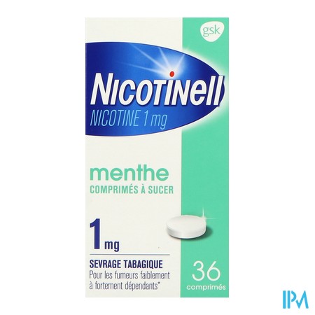vignette NICOTINELL 1MG CPR SUCER MENTHE 36
