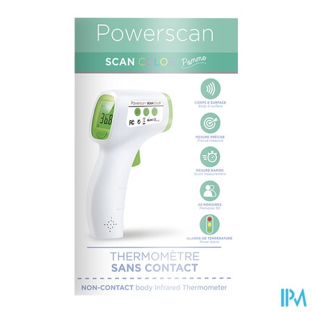 vignette POWERSCAN THERMOMETRE SCAN COLOR POMME