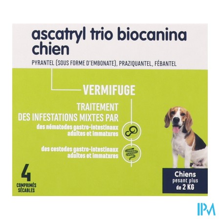 produit BIOCANINA ASCATRYL TRIO CHIEN CPR4